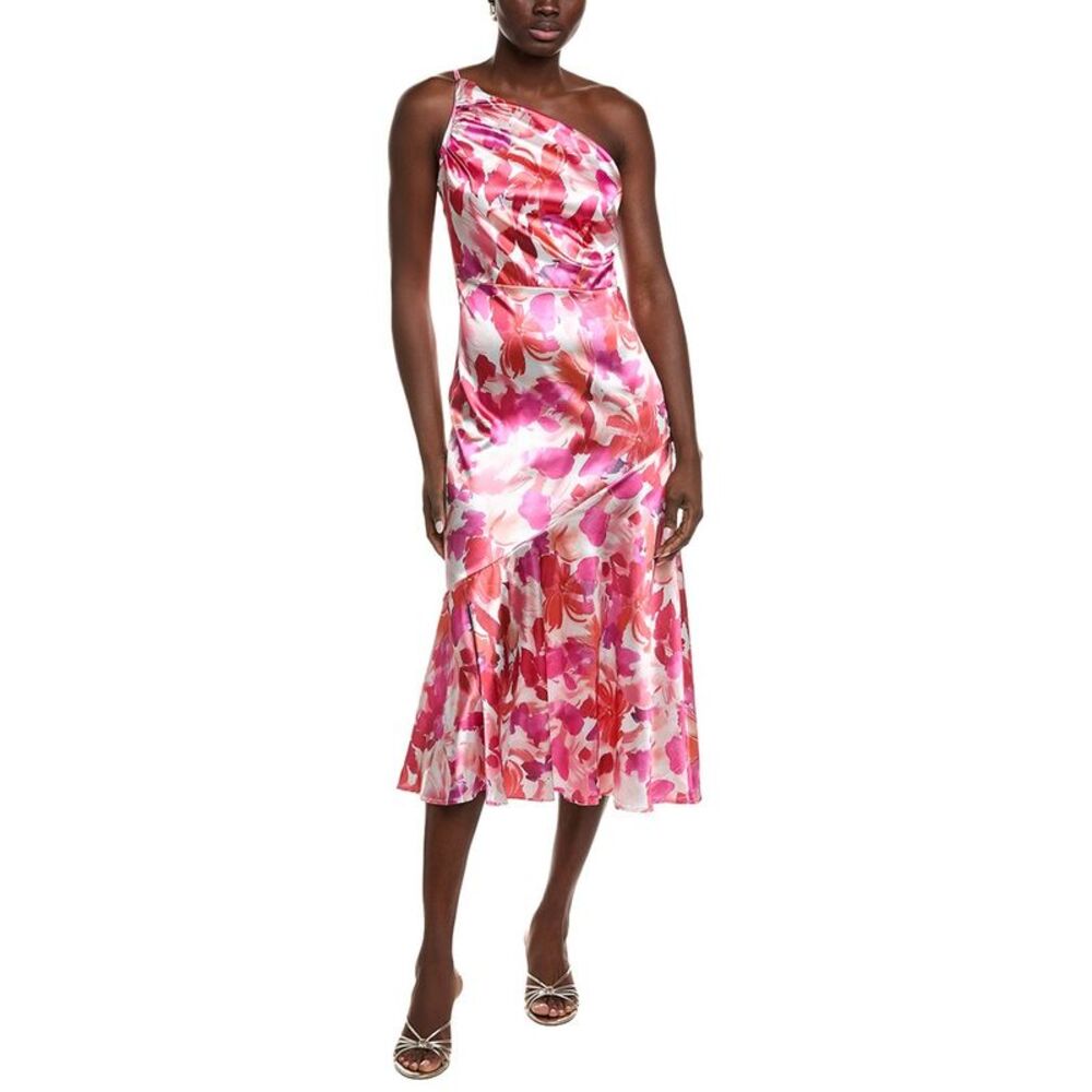 Ipponelli Womens  Satin Midi Dress, Pink